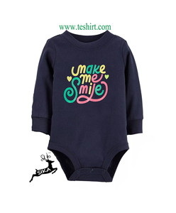 Pelele de algodón orgánico para recién nacido, pelele personalizado de algodón para bebé, venta de Navidad - Product Image 1