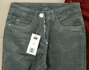 Best Quality Ladies' Casual Mid Waist Slim Skinny <b>Pant</b> in <b>Summer</b> Stock Bangladesh Elastic Corduroy Flat Front 100% Cotton - Product Image 2