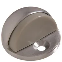 Kak — butoir de porte de sol en métal demi-coulissant, protection pour porte de douche, Satin chromé