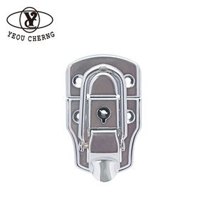Key hole type HC254 galvanized nickel colored latch lock hardware for safety cosmetic box case locks - Product Image 1