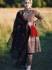 AJM Fine Quality Banjara Tribal Étnico Vintage Vestido de fiesta musulmán tradicional por Afghan/Pakistan Kuchi Kochi Style - Product Image 4