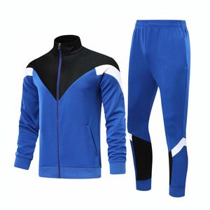 Moda de invierno para hombre, venta al por mayor, trajes deportivos informales para Fitness, conjuntos para correr masculinos de Color empalmado, chándales de 2 piezas - Product Image 3