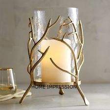 Nordic Antler Hurrican verre bougeoir bougeoir décor à la maison pour salon thé lumière bougeoir pour la meilleure vente - Product Image 5