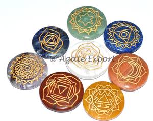 Cristaux de thym, pierres de guérison, agate, ensembles de pierres précieuses 7 chakras pour l'alignement spirituel et la thérapie d'équilibrage des chakras, Feng Shui - Product Image 1