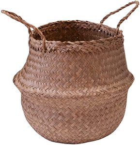Cesta de mimbre para el vientre, cesta de almacenamiento de algas marinas para plantas, sala de estar, con asas, hecha en VietNam, superventas - Product Image 6