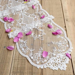 Vintage Cotton Blend Colorful Embroidery Table Runner - Product Image 1