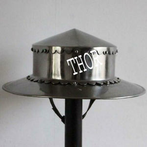 หมวกกันน็อคเกราะยุคกลางโครเมียมสำเร็จ,หมวกเกราะคอสเพลย์มี18เกจเหล็กพร้อมหนังซับเหล็ก18 Ga - Product Image 4