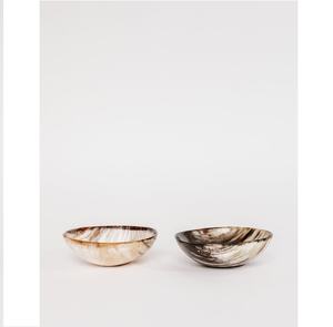 Bol à salade en corne avec ensemble de serveurs Bol en corne de buffle solide avec cuillère pour salades de fruits pour 100% meilleur poli - Product Image 2