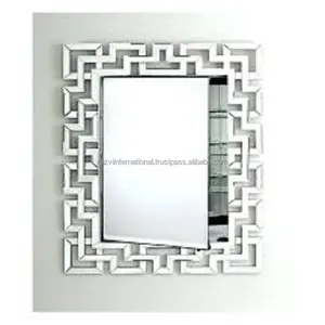 silver square wall decorative mirror