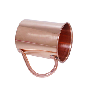 Nuovo di Figura Rotonda di Rame Tazza Con Manico e Pianura Smalto per la Cucina Bar L'uso Del Club di Rame Cisterna e di Tazza di Rame pot Set di 2 - Product Image 2