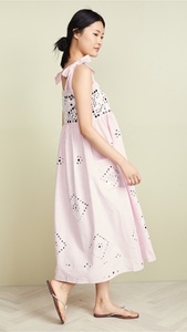 Vestido Midi Ajustado en Línea A para Mujer, Color Rosa Claro, con Lentejuelas Bordadas, Sin Mangas, con Tirantes, Perfecto para la Noche - Product Image 4