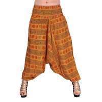 Pantalon de yoga en coton pour femmes, pantalon artisanal Ali Baba, pantalon indien Harem