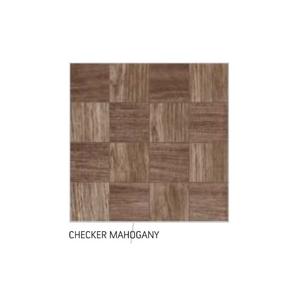 กระเบื้องปูพื้นพอร์ซเลนลายไม้สีน้ําตาลเข้มขัดเงาราคาถูก 40x40ซม - Product Image 6