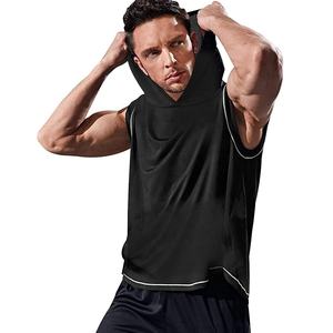 Unisex 3D Puntadas en contraste Sin mangas Sudadera con capucha Malla clásica 100% Poliéster Gimnasio Entrenamiento Sudaderas Camisetas sin mangas - Product Image 1