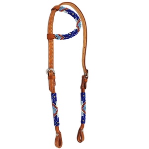 Cabeza de cuero de vaca 100% hecha a mano, con cuentas occidentales, un solo oído, fabricante al por mayor - Product Image 1