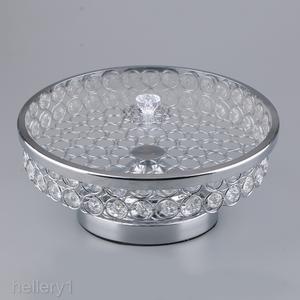 Bandeja de Metal con cuentas de cristal para servir Hotel, hogar, restaurante, hecho a mano, con acabado plateado, vajilla, bandeja para servir - Product Image 4