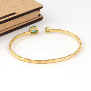 Pulsera de diseño de martillo de cuarzo para chicas, brazalete personalizado de diseño chapado en oro/plata - Product Image 4