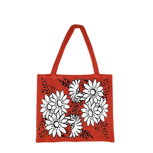 Bolsas de algodón de moda de alta calidad con asa de cordón acolchado patrón personalizado hecho India Bengala Occidental regalos de compras a un precio económico - Product Image 1