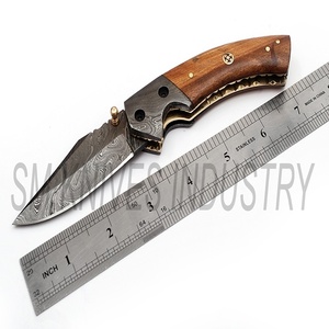Couteau damas personnalisé, fait main, magnifique couteau de poche/pliable (smk1238) - Product Image 5