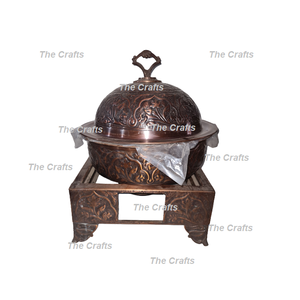 Plato de frotamiento para servir de Color plateado de aluminio, tamaño y forma personalizados, calentador de alimentos, plato de frotamiento para uso en bodas - Product Image 4