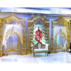 New Malay Traditional Wedding Stage Setup Decorative Double Pillar Tamil Wedding Stage Traditional Hot Selling Wedding Stage Set - Product Image 1