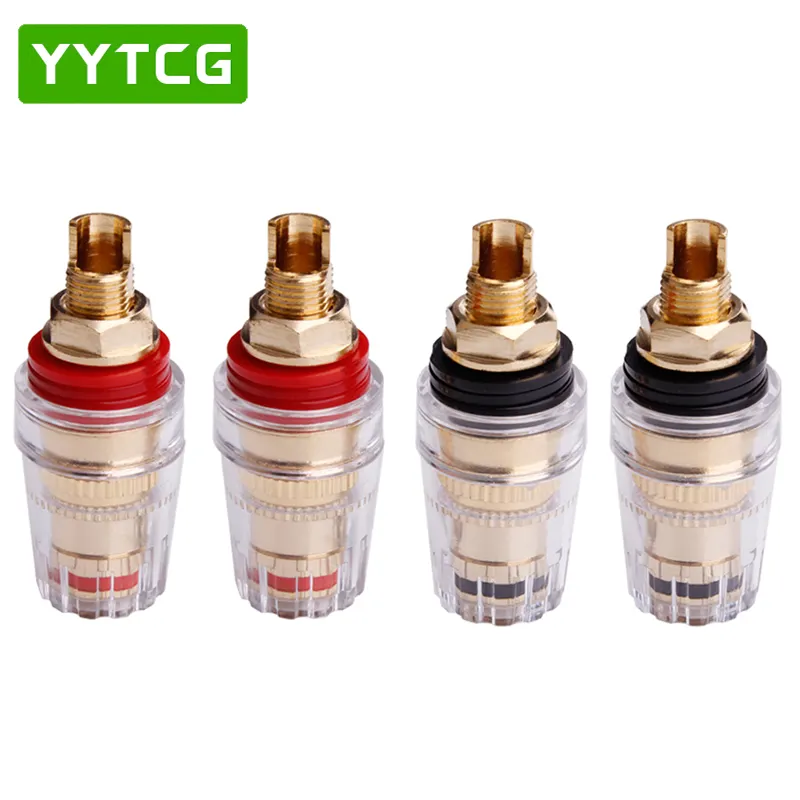 OEM 24K Gold Plated Speaker Cable Binding Post Audio Cable Connectors Terminals Tube Amplifiers