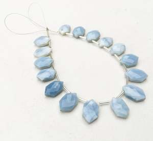Pierres précieuses opale bleue naturelle 16 pièces perles de forme fantaisie à facettes fabrication de bijoux de mode faits à la main de haute qualité - Product Image 4