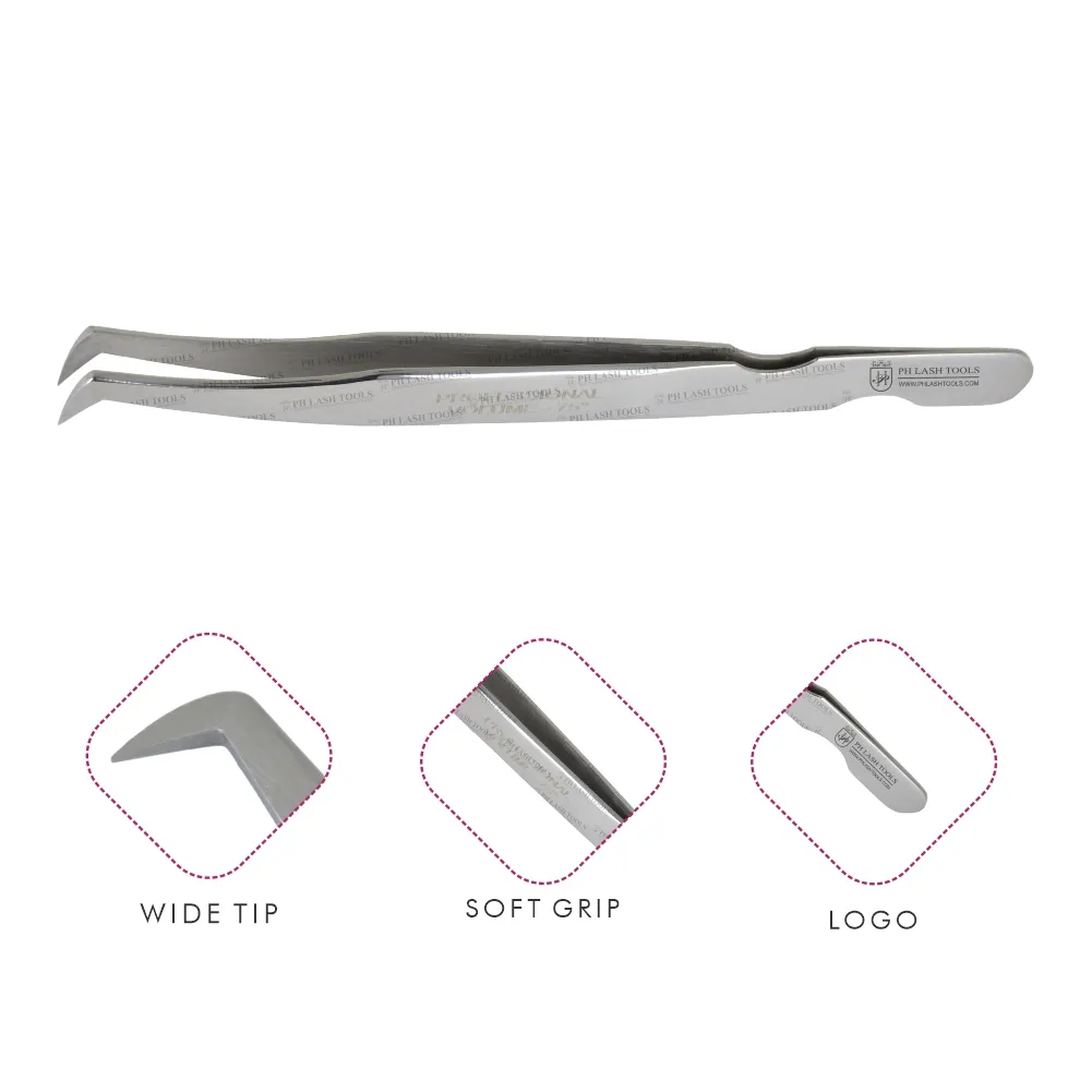 Eyelash Extension Tweezers Wide Tip in Base Cut Design Private Label, New Lash Lifting Tools, Eyelash Extension Tools " Tweezers