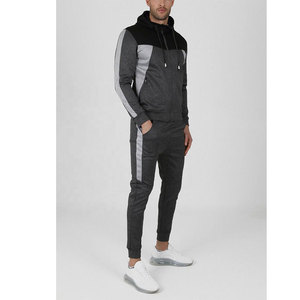 Traje de gimnasio con cremallera completa y bolsillos, conjunto de chándal de bloque de color, chaqueta y fondo para trotar, 2 piezas - Product Image 4