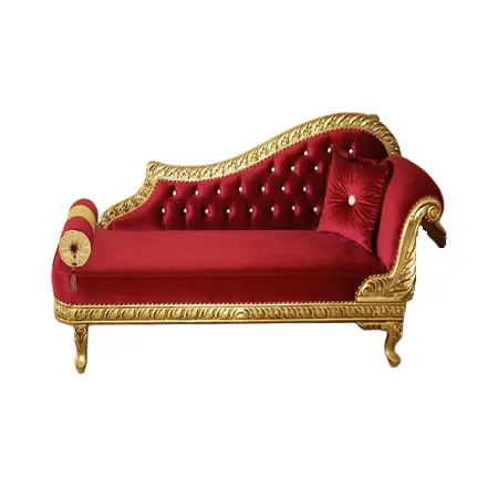 Prachtige Design Sofa Houten Rode En Gouden Kleur Trouwbank Voor Podiumdecoratie Tegen Aanvaardbare Prijzen