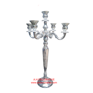 Grands centres de table de mariage Candélabres à 5 bras avec verre votif pour sol de mariage Candélabres faits à la main de haute qualité à vendre - Product Image 6
