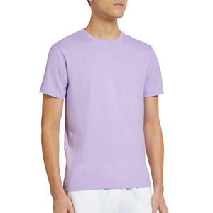 Camiseta OEM 2026 Personalizada, Nueva y Elegante para Hombre, Lisa, Cuello Redondo, 100% Algodón, Color Morado - Product Image 6