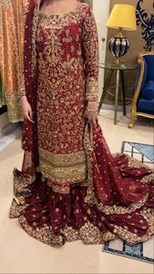 KAMEEZ — robe SARARA longue brodée pour mariée, avec du tissu élégant du DUPATTA, idéale pour le mariage, nouvelle collection 2021 - Product Image 2