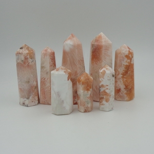 Tour de cristal de scolecite rose Obélisque Baguette Point Feng Shui Décor à la maison Quartz Chakra Reiki Pierres précieuses Accents décoratifs Pierres - Product Image 5