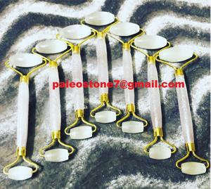 Selenite <span class=keywords><strong>Jade</strong></span> Roller pour le <span class=keywords><strong>visage</strong></span> Caractéristiques éclaircissant et avantages lifting Produit naturel pour les soins <span class=keywords><strong>de</strong></span> beauté - Product Image 1