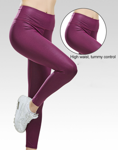 Mallas de yoga de poliéster y LICRA para mujer, pantalones de yoga sin costuras de cintura alta - Product Image 4