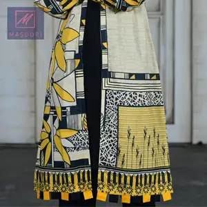 Indian Gown Style Geel Kurti Met Innerlijke Digital Print Zomer Premium Collection 2022