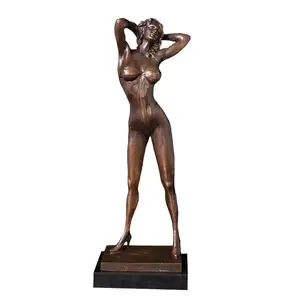 Маленький размер, известный воспроизводить классические статуи бронза Обнаженная женщина статуи