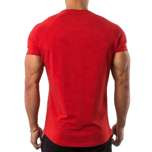 Top Quality Wholesale Plus Size Men's Clothing Custom Fabric Cotton Jersey Blend <b>Round</b> Hem Crew Neck Short Sleeve Shirts - Product Image 2