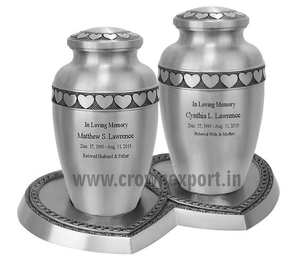 Urnes de crémation pour compagnon adulte en Aluminium avec plateau en forme de cœur, couleur verte, pour les fournitures enterrements en provenance de l'inde - Product Image 2