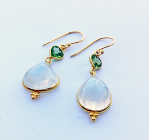 Boucles d'oreilles pendantes en argent Sterling 925, bijoux en Tourmaline multicolores, pierres précieuses bon marché, vente en gros quantité minimale de commande qmc - Product Image 2