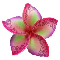 Penjualan Terlaris Sunne Tropical Thailand, Jepit Rambut Bunga Plumeria Frangipani Berbahan Busa dengan Motif Tato Unik, Ukuran 10.5cm, Paket 100 Buah