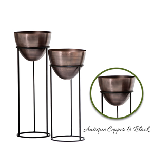 Juego de soporte de maceta gris de Metal de diseño personalizado de fábrica India para uso en interiores y exteriores de jardín de casa - Product Image 3