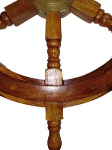 Marine 24นิ้วทองเหลืองแหวนไม้เรือพวงมาลัย - Product Image 2