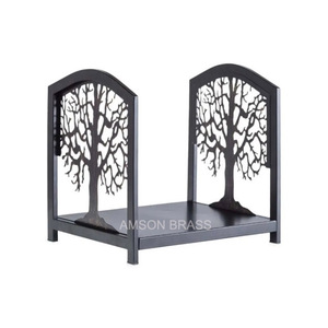 Decorative Metal Iron Tree Design <b>Log</b> Rack Solid Metal Iron <b>Log</b> Holder Firewood <b>Storage</b> <b>Log</b> Rack - Product Image 1
