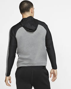 <b>Mens</b> Custom logo Embroidered 100% Cotton Black <b>Grey</b> Fleece Hoodies 2020 Pullover Hoody <b>Sweatshirt</b> - Product Image 4