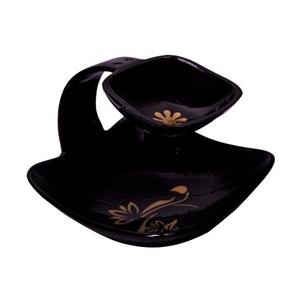 Plateaux de chips et de trempette contemporains émaillés faits à la main fantaisie élégant personnalisé moderne élégant pour la cuisine - Product Image 3