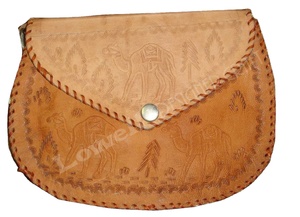 LOWELLCRAFT Sac à main bandoulière en coton fait main pour femme, couleur camel, avec fermoir à fermoirs, forme coquille, durable - Product Image 2