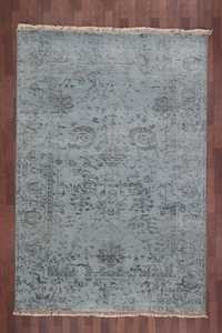 "Alfombra de diseño de seda de bambú anudada a mano para sala de estar" - Product Image 2