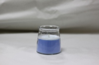 Bougie en cire de soja Caro gris clair dans un bocal en verre pour la décoration de la maison